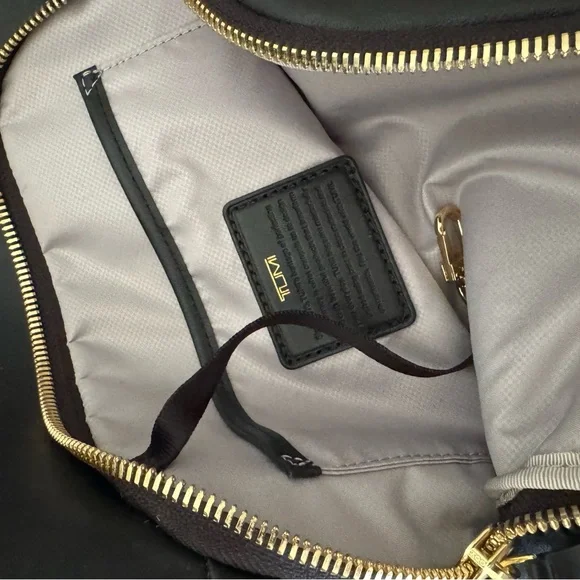 Tumi Black Leather Backpack - Picture 6 of 10